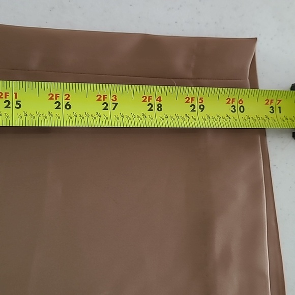 NWT Talbots Dark Gold Tan wide leg pants with satin shine size 8 - Picture 10 of 13
